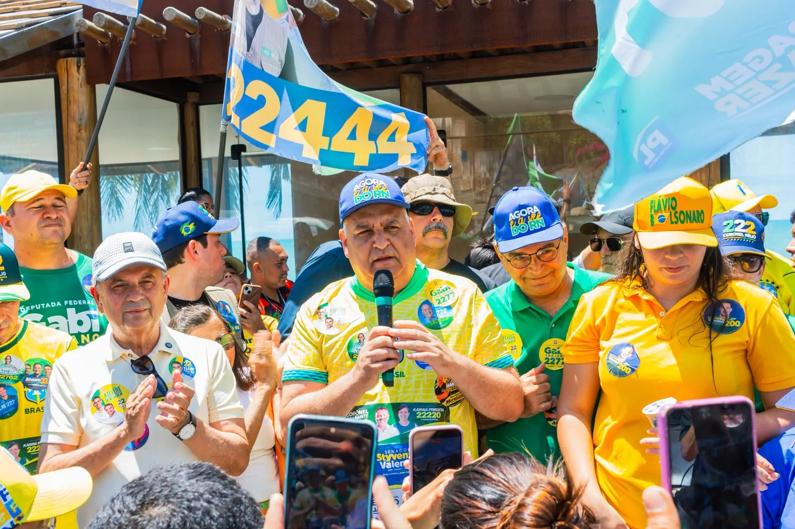 Alfredo Gaspar e Rogério Marinho mostram força do Nordeste em campanha de Flávio Bolsonaro no RN